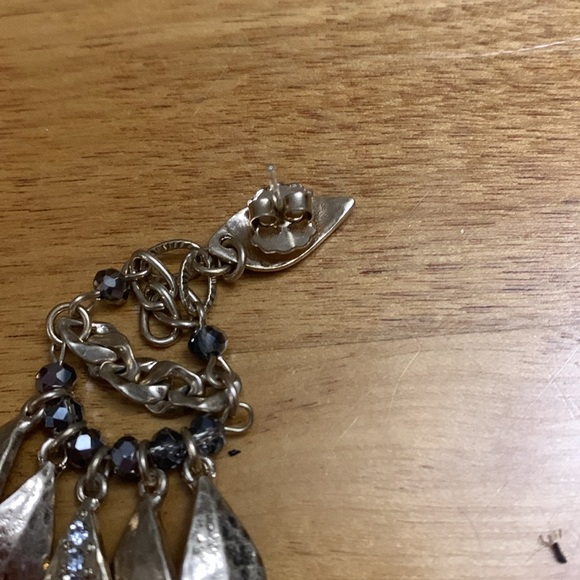 Costume Gold Tone and Rhinestone Chandelier Large Dangle Pierced Earrings EUC - Picture 5 of 8